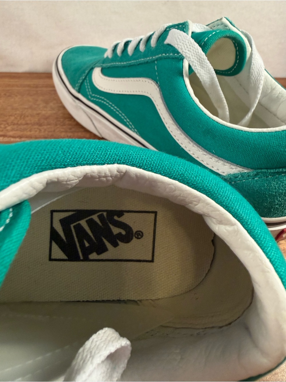 Vans Off The Wall Old Skool Pepper Green Low Top Sneakers Size 7.5 - Picture 6 of 8